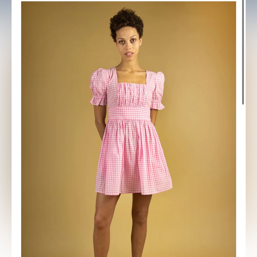 Popham Dress in Pink Gingham